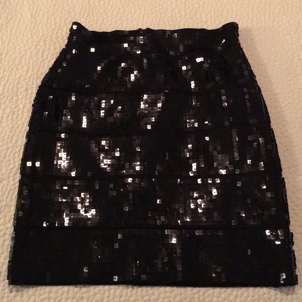 Black Sequined BCBG SKIRT